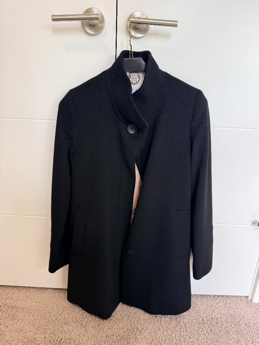 Women Fleurette Grace Stand Collar Wool Coat | Size 2